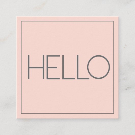 Modern Pastel | Vierkant Visitekaartje (Voorkant)