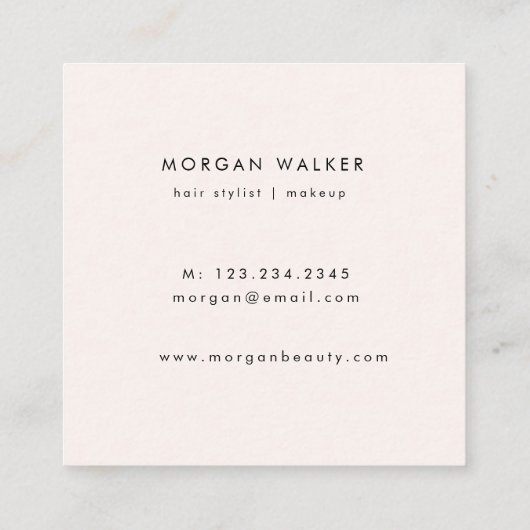 Modern Pastel | Vierkant Visitekaartje (Achterkant)