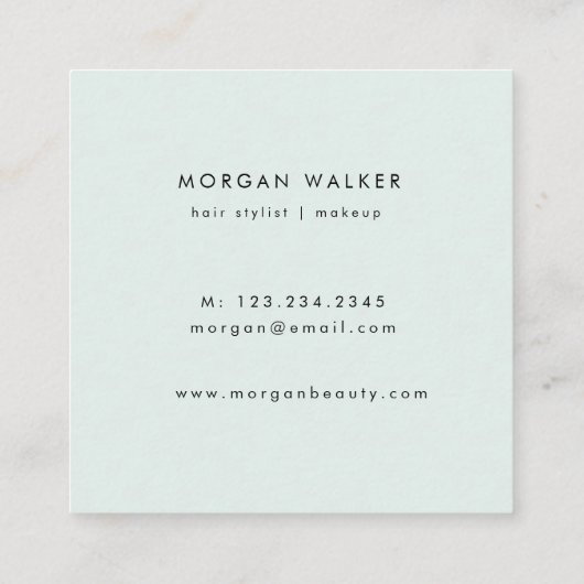 Modern Pastel | Vierkant Visitekaartje (Achterkant)