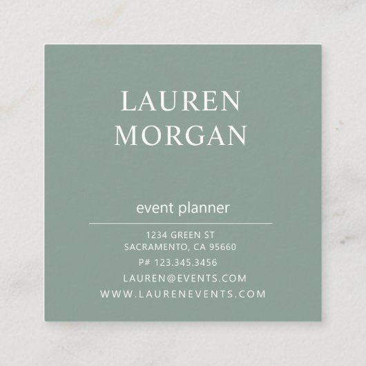 Modern Pastel | Vierkant Visitekaartje (Achterkant)