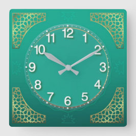 Modern pastel vierkante klok