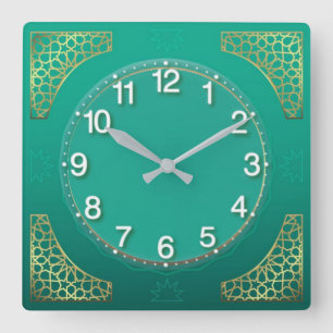 Modern pastel vierkante klok