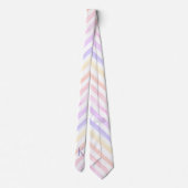 Modern pastel Waterverf gestreept patroonmonogram Stropdas (Achterkant)
