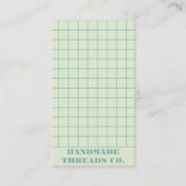 Modern pastelblauw geruit patroon QR-code Visitekaartje (Voorkant)