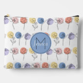 Modern pastelbloem patroon gepersonaliseerd etui (Voorkant)
