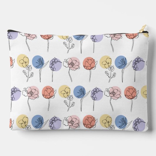 Modern pastelbloem patroon gepersonaliseerd etui (Achterkant)