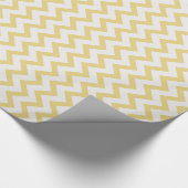 Modern pastelgeel en wit chevron patroon cadeaupapier (Hoek)