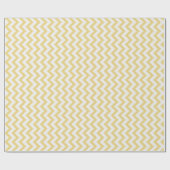 Modern pastelgeel en wit chevron patroon cadeaupapier (Vlak)