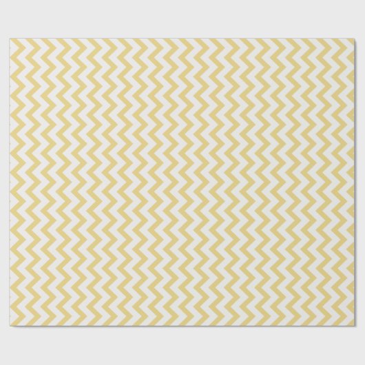 Modern pastelgeel en wit chevron patroon cadeaupapier (Vlak)