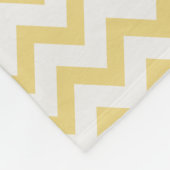 Modern pastelgeel en wit chevron patroon fleece deken (Hoek)