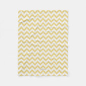 Modern pastelgeel en wit chevron patroon fleece deken (Voorkant)