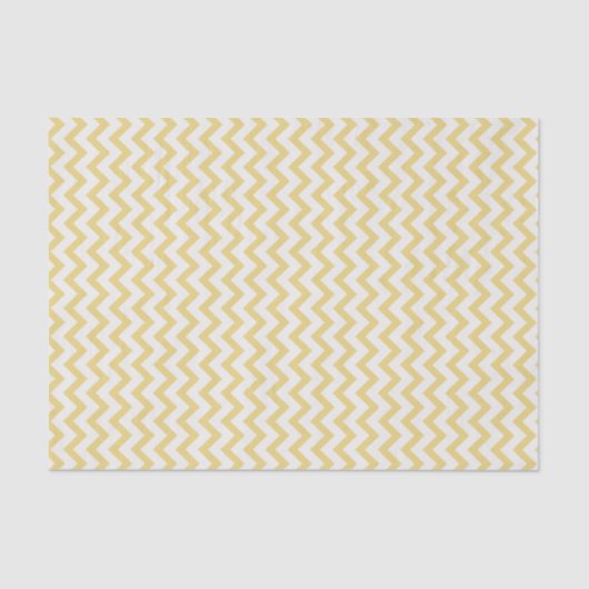 Modern pastelgeel en wit chevron patroon tissuepapier (Voorkant)