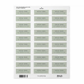 Modern Pastelgroen Huwelijk Retouradreslabel Etiket (Full Sheet)