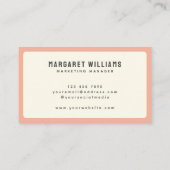 Modern pastelkleuren geometrisch patroonontwerp visitekaartje (Achterkant)