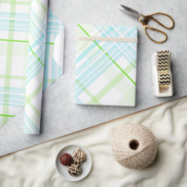 Modern Pastelkleurig Rut Papier voor Inpakken