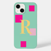 Modern pastelmonogram Case-Mate iPhone case (Achterkant)