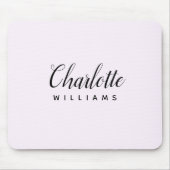 Modern pastelroze monogram Muismat (Voorkant)