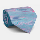 Modern Pastels Fluid Art Stropdas (Opgerold)