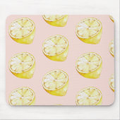 Modern pastroze en gele leemons muismat (Voorkant)