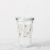 modern pastroze en groen anticonceptiepatroon acryl drinkbeker (Achterkant)