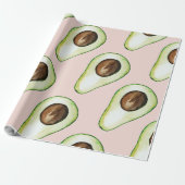 modern pastroze en groen anticonceptiepatroon cadeaupapier (Uitgerold)