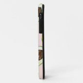 modern pastroze en groen anticonceptiepatroon Case-Mate iPhone case (Achterkant/links)