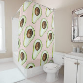 modern pastroze en groen anticonceptiepatroon douchegordijn (In situ)