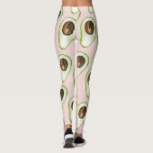 modern pastroze en groen anticonceptiepatroon leggings (Achterkant)