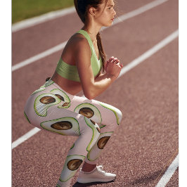 modern pastroze en groen anticonceptiepatroon leggings