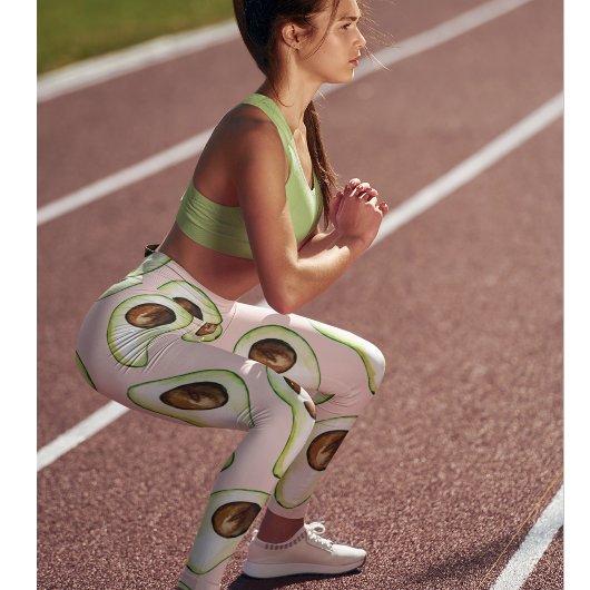 modern pastroze en groen anticonceptiepatroon leggings