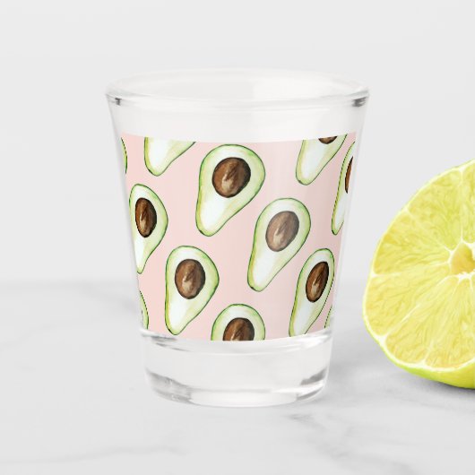 modern pastroze en groen anticonceptiepatroon shot glas (Voorkant)