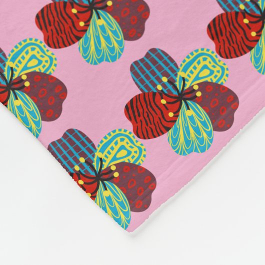 Modern Patchwork Patroon Fleece Deken (Hoek)