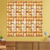 Modern Patchwork Pattern Collage Canvas Afdruk (Insitu (Woonkamer))