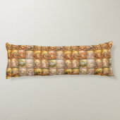 Modern Patchwork Pattern Collage Lichaamskussen (Achterkant)