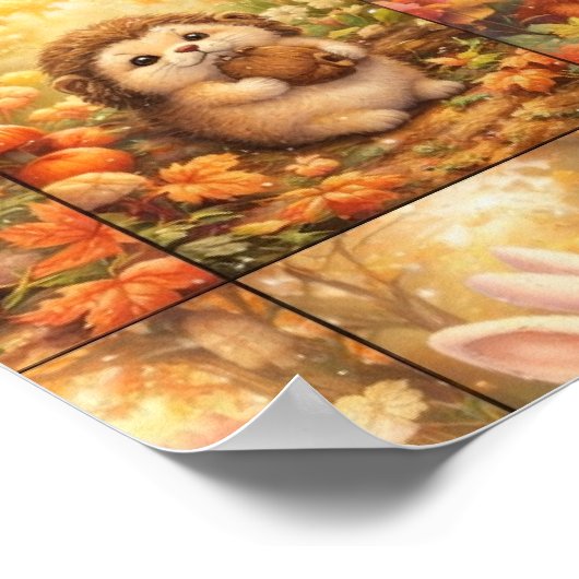 Modern Patchwork Pattern Collage Poster (Hoek)