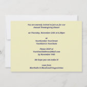 Modern Patriotic USA Thanksgiving Invitation Kaart (Achterkant)
