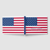 Modern Patriottisch Amerikaans Vlag Memorial Gastenboek (Volledig)