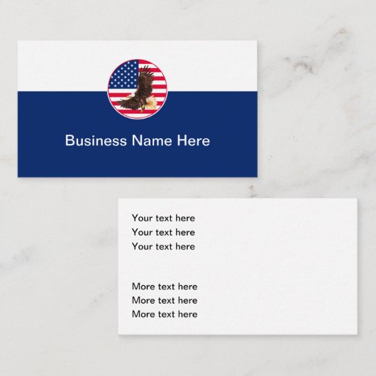 Modern patriottisch gewaardeerde Visitekaartjes (Voorkant / Achterkant)
