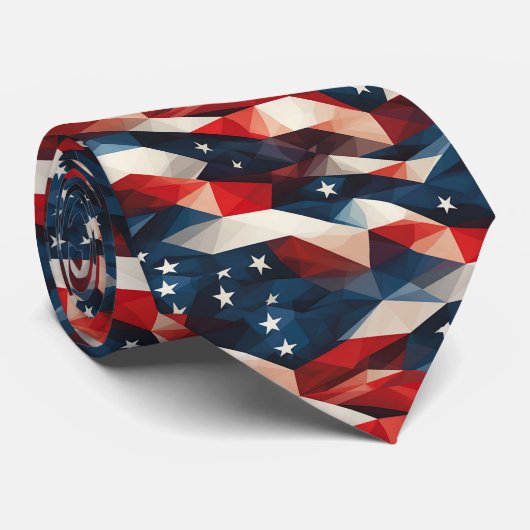 modern patriottisch prisma stropdas (Opgerold)