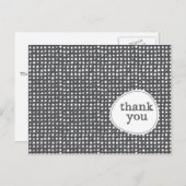 Modern patroon bedankt Briefkaart (Voorkant / Achterkant)