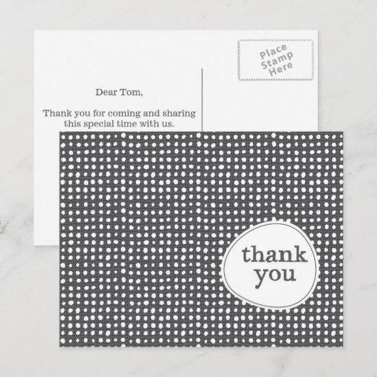 Modern patroon bedankt Briefkaart (Voorkant / Achterkant)