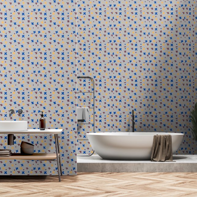 Modern patroon behang (Badkamer)