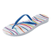 Modern Patroon gekleurde golven Teenslippers (Schuin)