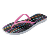 Modern Patroon gekleurde golven Teenslippers (Schuin)