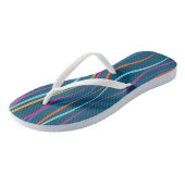 Modern Patroon gekleurde golven Teenslippers (Schuin)