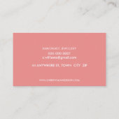 MODERN PATROON gestreept koraal retro eco Kraft Visitekaartje (Achterkant)