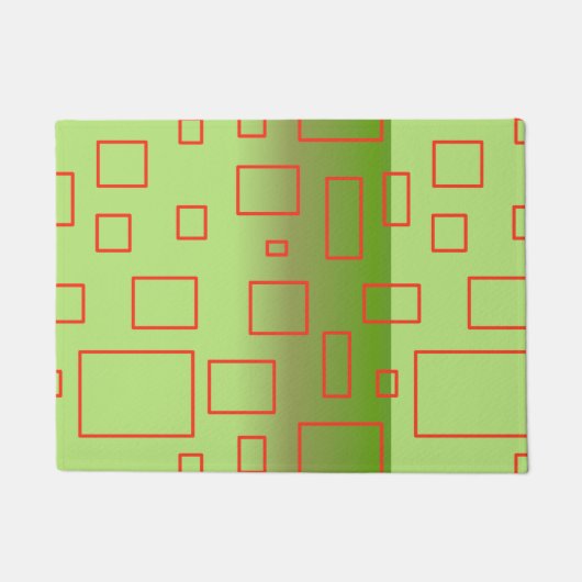Modern patroon groen geometrisch ontwerp deurmat (Voorkant)