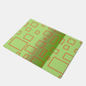 Modern patroon groen geometrisch ontwerp deurmat (Schuin)