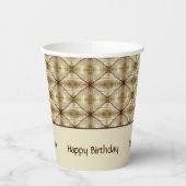 Modern patroon met donkerbruine accenten papieren bekers (Links)