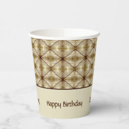 Modern patroon met donkerbruine accenten papieren bekers